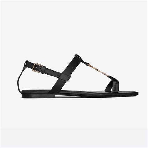 ysl brown sandal|ysl flat sandals women.